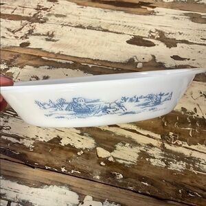Vintage Blue and White Bakeware Dish